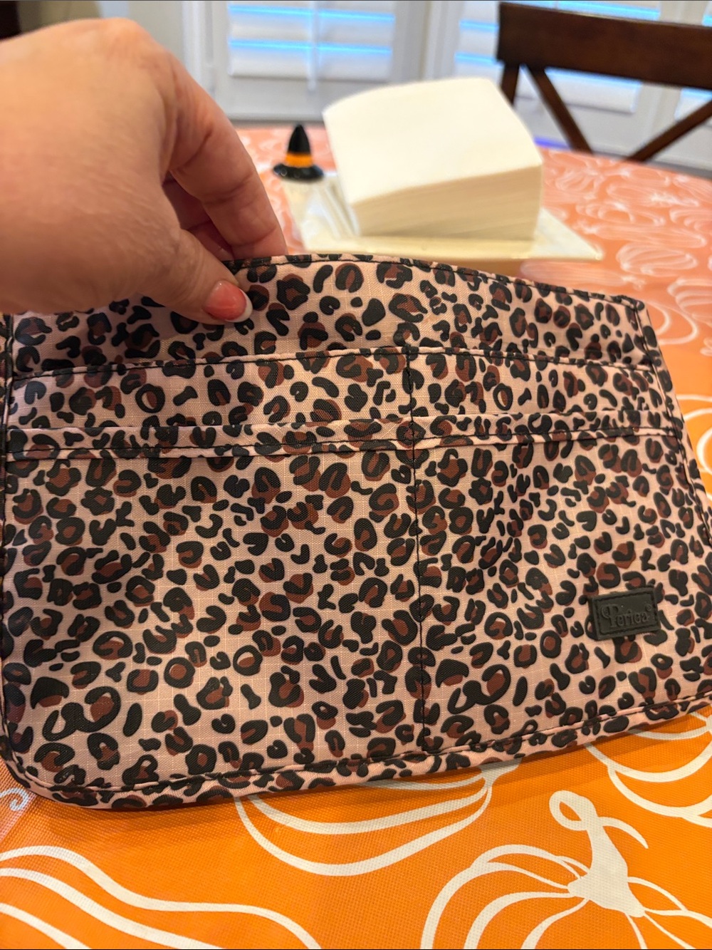 Leopard Print  - Brown/Black purse organizer